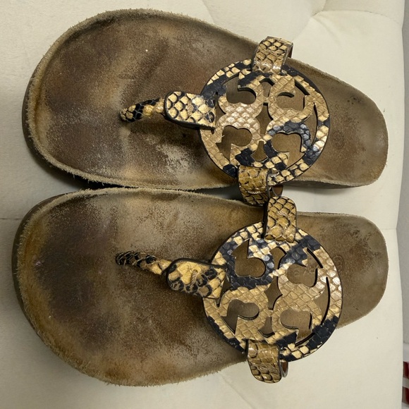 TORY BURCH Miller Cloud Snake Print Sandal 6.5 - Picture 5 of 5